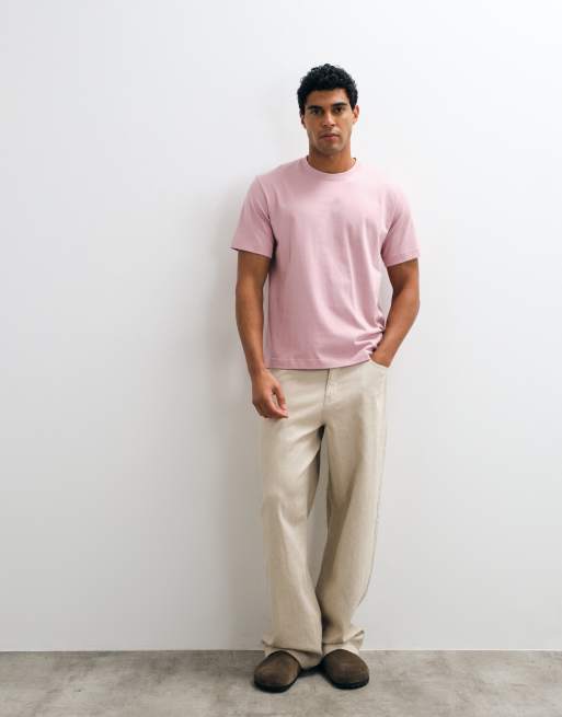 ARKET T-shirt in jersey pesante rosa polvere, 5 di 5