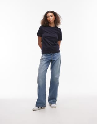 Arket Merino Wool T-shirt In Navy