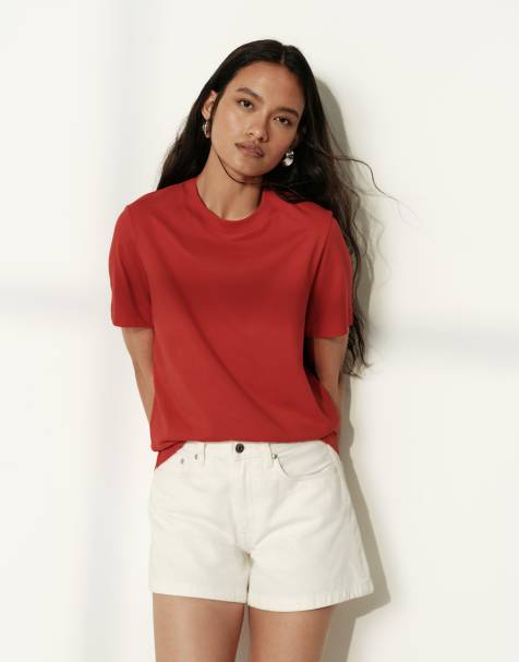 ARKET - T-shirt in puro cotone rossa - view 1