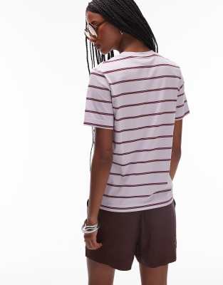 ARKET t-shirt in purple stripes