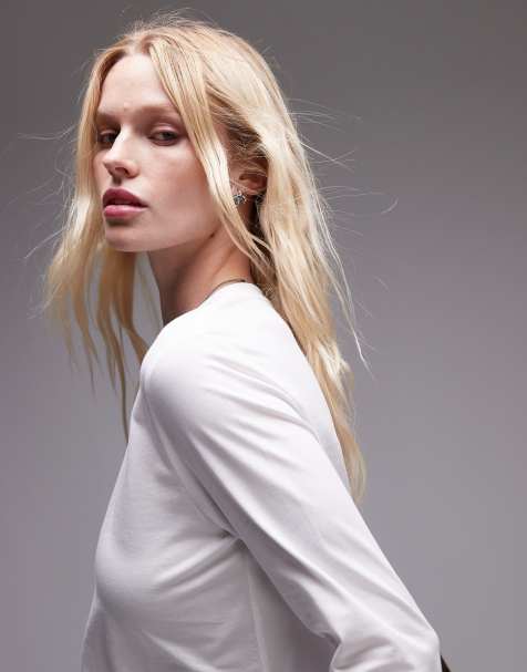 ARKET - T-shirt met lange mouwen in wit - view 1