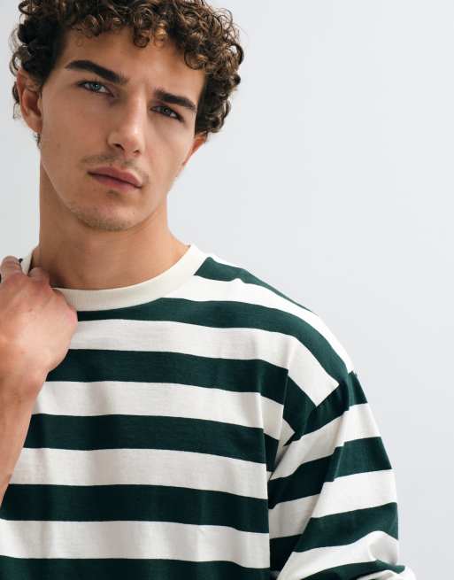 ARKET t-shirt oversize à manches longues en coton pur vert foncé, 2 de 5