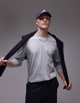 ARKET - T-shirt oversize à manches longues en jersey de coton - Gris