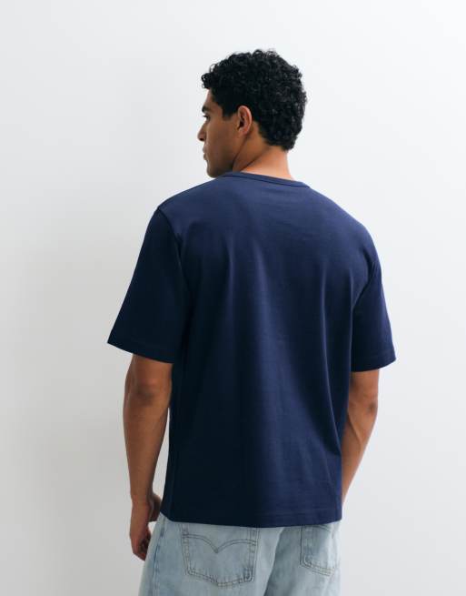 ARKET t-shirt oversize en jersey épais bleu marine, 4 de 5