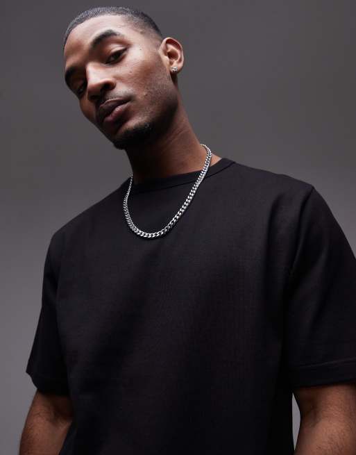 ARKET - T-shirt oversize pesante in jersey nera, 3 di 4