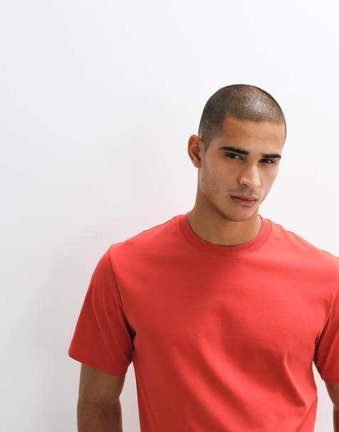 ARKET - T-shirt pesante rosso mattone in jersey - view 1
