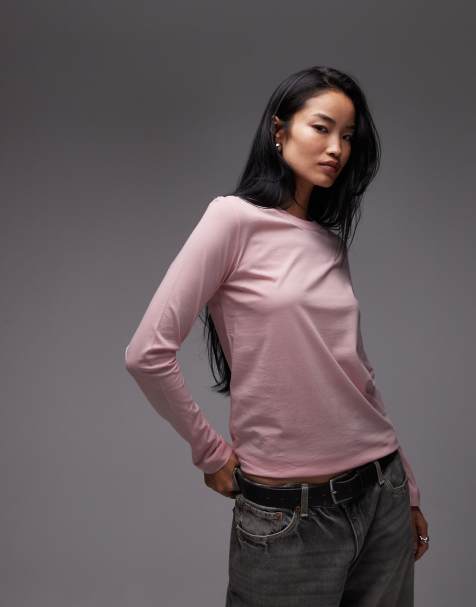 ARKET - T-shirt rosa chiaro a maniche lunghe - view 1