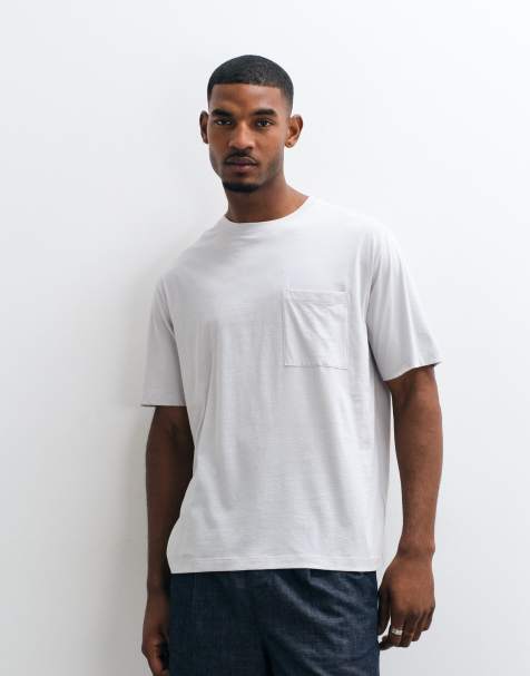 ARKET T-shirt slavata con taschino grigio polvere - view 1