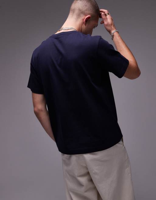 ARKET - T-shirt van zware kwaliteit jersey in marineblauw, 4 van 4