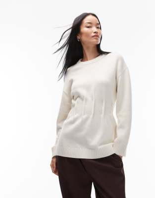 ARKET - Taillierter Pullover in Wollweiß