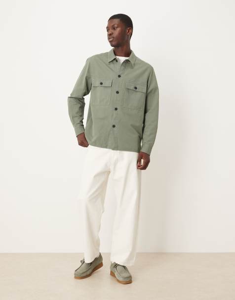 ARKET - Tech overshirt in kaki groen - view 1
