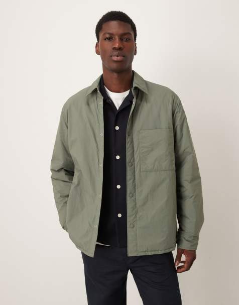ARKET techno padded overshirt in khaki