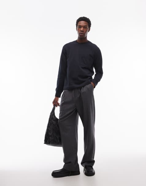 ARKET terry jersey sweatshirt with pocket in navy - view 1