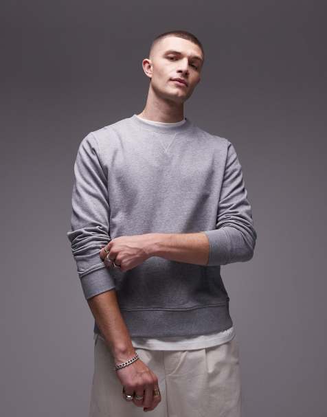 ARKET terry jersey vintage look sweatshirt in grey melange - view 1