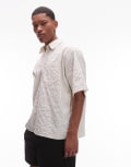 [Arket] ARKET textured cotton dobby oversized shirt in off white 48 Off white