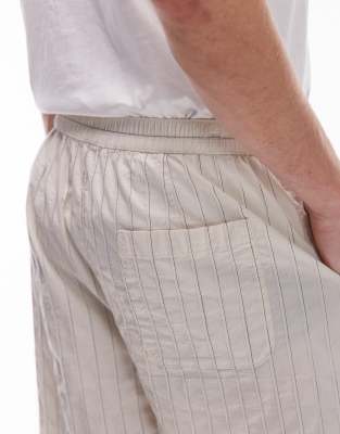ARKET TEXTURED COTTON TEXTURED PULL-ON SHORTS 