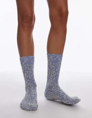 ARKET thick slub socks in blue