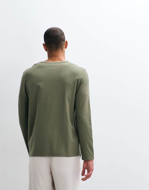ARKET - Top serafino a maniche lunghe kaki, 5 di 5