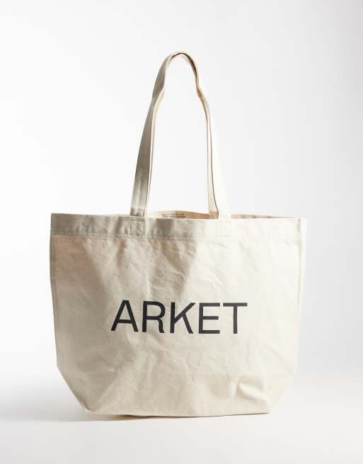 ARKET torba typu shopper w kolorze off white
