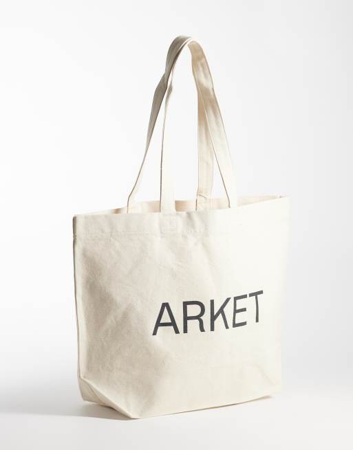 ARKET torba typu shopper w kolorze off white, 4 z 4