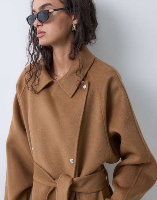 ARKET trench-coat en laine avec ceinture camel, 3 de 5