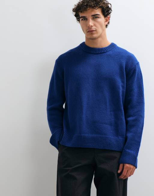 ARKET trui van wolmix, oversized, in blauw, 2 van 5