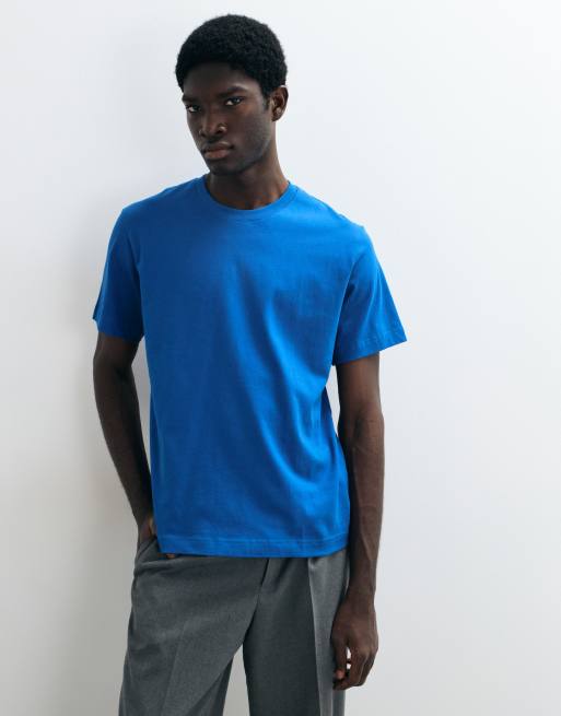 ARKET tung jersey-T-shirt i blå, 3 af 5