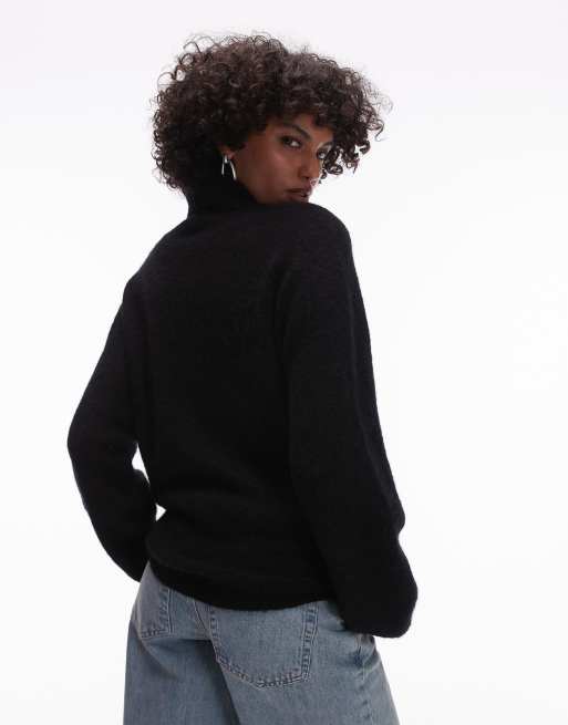 ARKET turtle neck knitted sweater in black | ASOS
