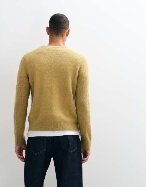 ARKET uldholdig bouclé-striktrøje med rund hals i beige, 5 af 5