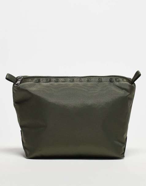 ARKET unisex medium size toiletry bag with internal pocket in khaki - view 1