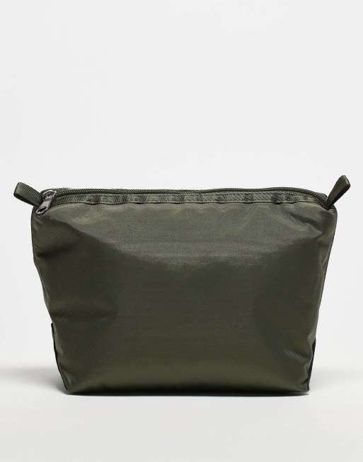 ARKET Unisex – Średniej wielkości kosmetyczka w kolorze khaki z wewnętrzną kieszenią