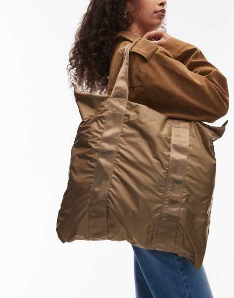 ARKET unisex travel packable tote in neutral beige - view 1