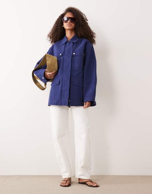 ARKET utility barn jacket in dark blue , 2 of 4
