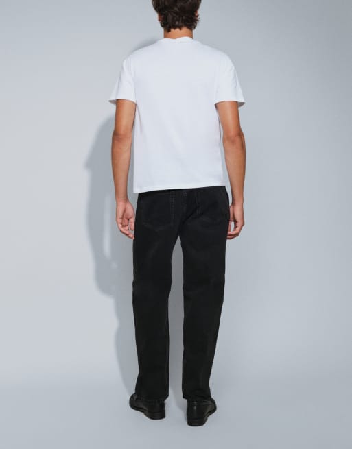 ARKET - Vaqueros baggy de pernera ancha y talle bajo en negro, 2 de 5