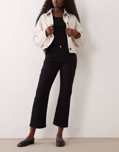 ARKET - vaqueros kick flare en denim negro - view 1