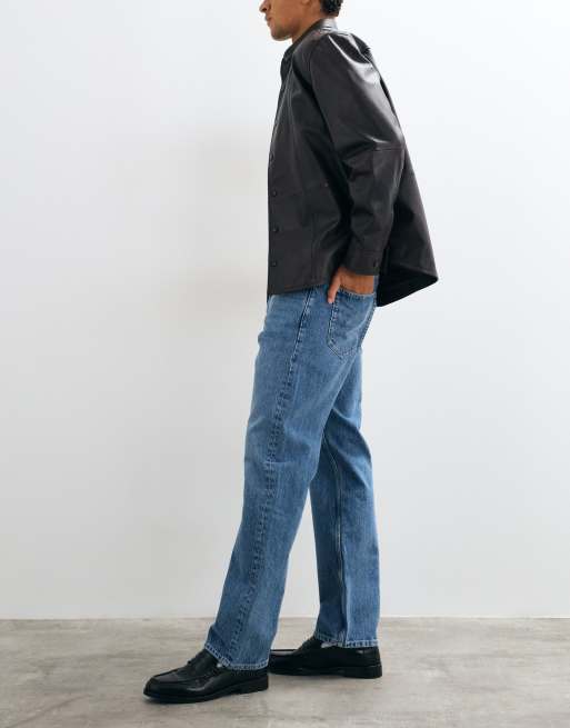 ARKET vaqueros rectos holgados en azul medio, 2 de 5