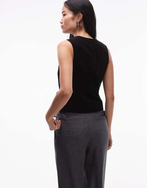 ARKET velvet vest in black , 2 of 4