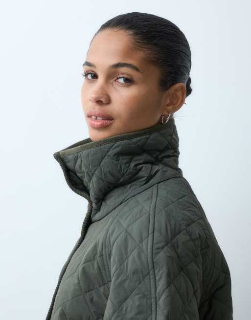 ARKET veste matelassée à col montant vert olive, 2 de 4