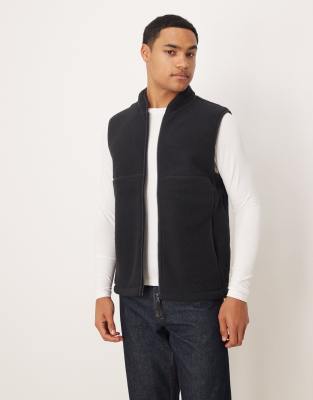 ARKET - Veste polaire sans manches - Bleu foncé-Brown