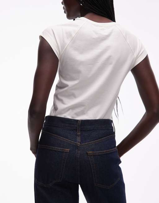 ARKET - Violet - Smalle jeans met ballonpijpen en indigo wassing, 4 van 5
