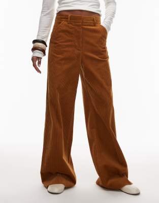 ARKET - Weite Cordhose in Braun mit figurbetontem Bund-Brown