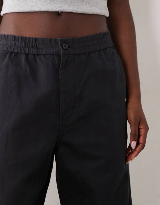 ARKET wide leg palazzo pants in black, 3 of 5
