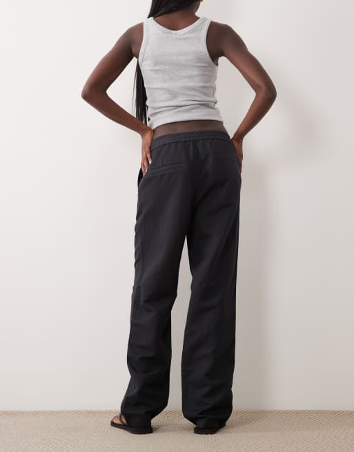 ARKET wide leg palazzo pants in black, 5 of 5
