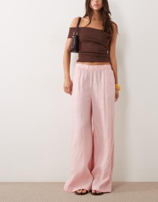 Arket Wide Leg Palazzo Pants In Blue