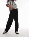 [Arket] ARKET wide leg pants with pull-on waist and cargo pockets in black 32 BLACK