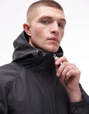 ARKET WINDBREAKER JACKET WITH ZIP FRONT AND HOOD 