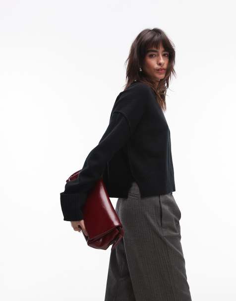 ARKET – Wollpullover in Schwarz mit Rundhalsausschnitt - view 1