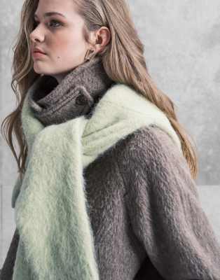 Arket Wool And Alpaca Oversized Midi Coat In Multi