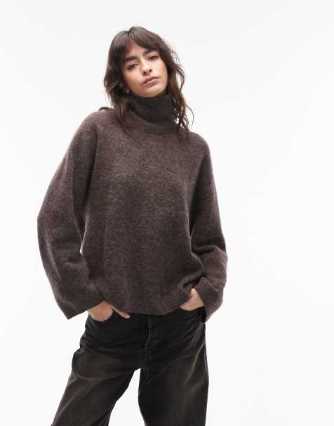 ARKET wool and alpaca turtleneck sweater in brown - view 1