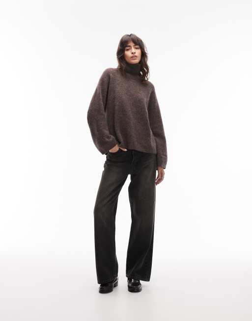 ARKET wool and alpaca turtleneck sweater in brown, 2 of 4